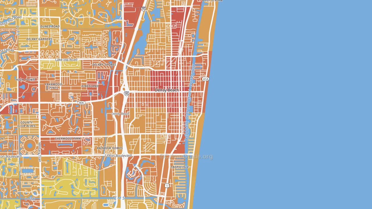 33483, FL Map of Vehicle Theft Rates