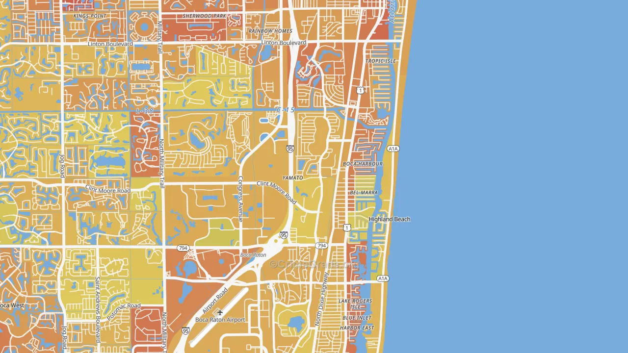 33487, FL Map of Vehicle Theft Rates