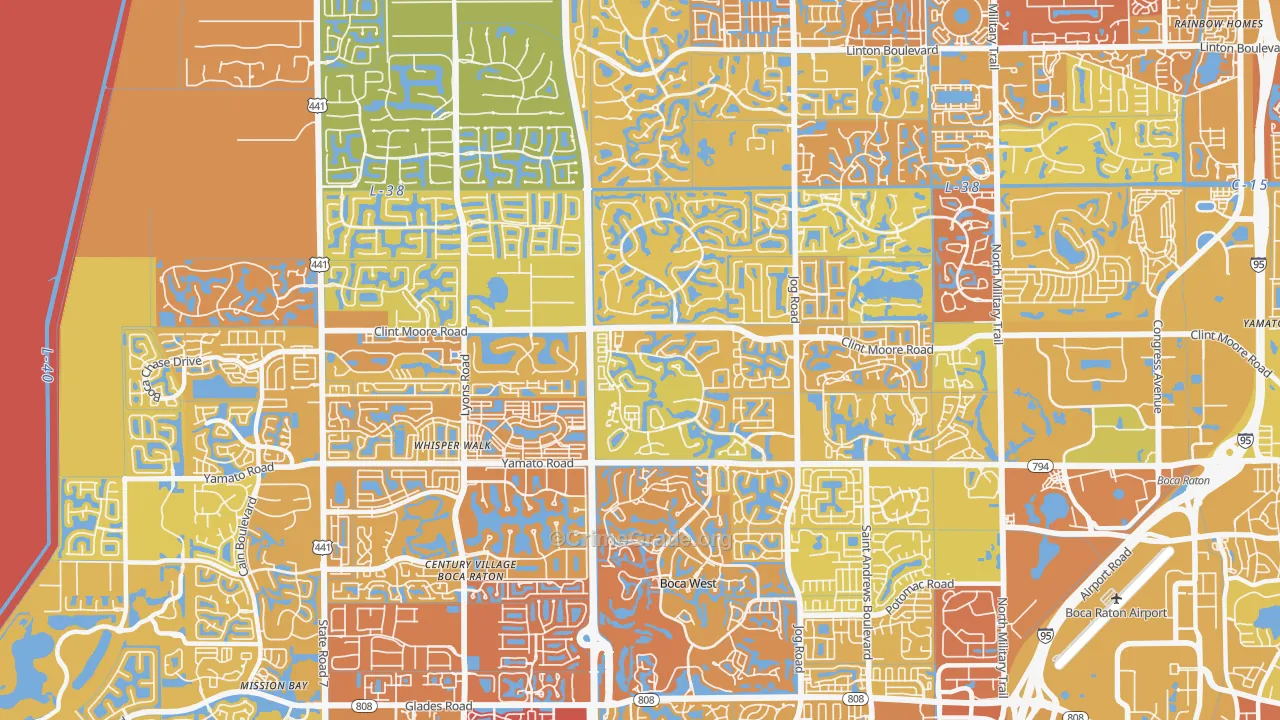 33496, FL Map of Vehicle Theft Rates