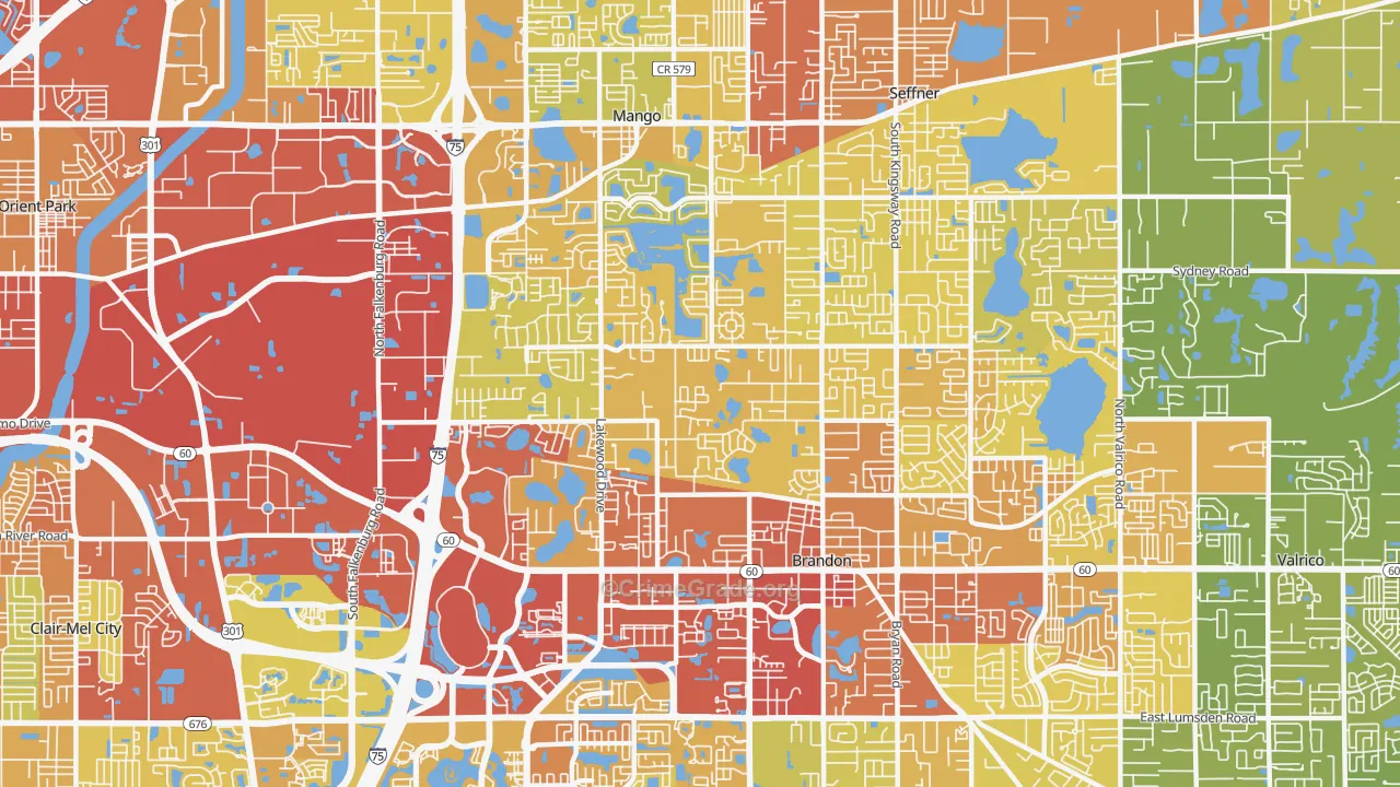 33510, FL Map of Vehicle Theft Rates
