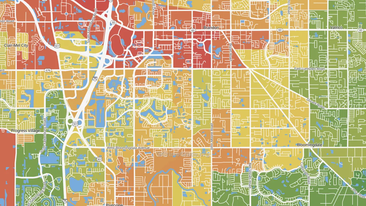 33511, FL Map of Vehicle Theft Rates