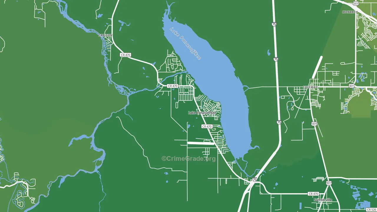 33538, FL Map of Vehicle Theft Rates