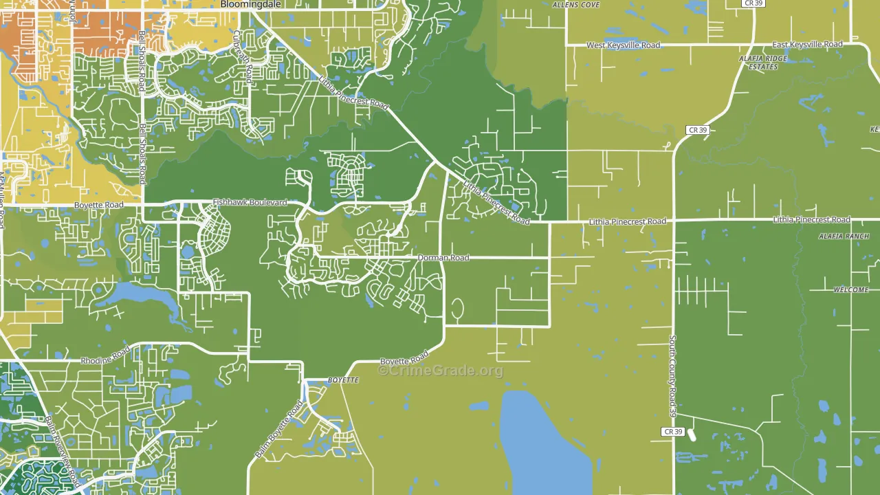 33547, FL Map of Vehicle Theft Rates