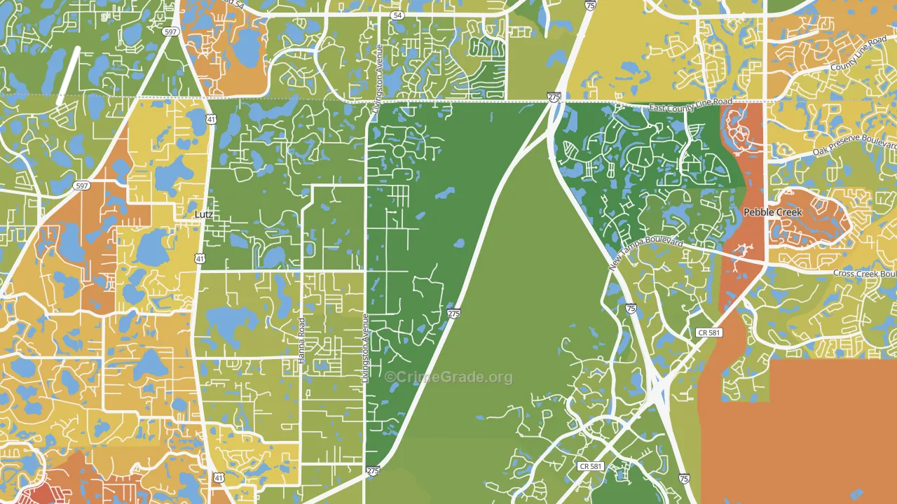 33559, FL Map of Vehicle Theft Rates