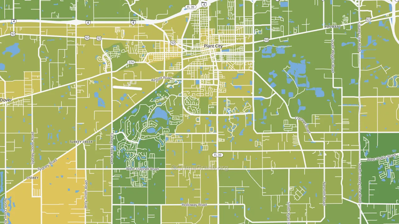 33566, FL Map of Vehicle Theft Rates