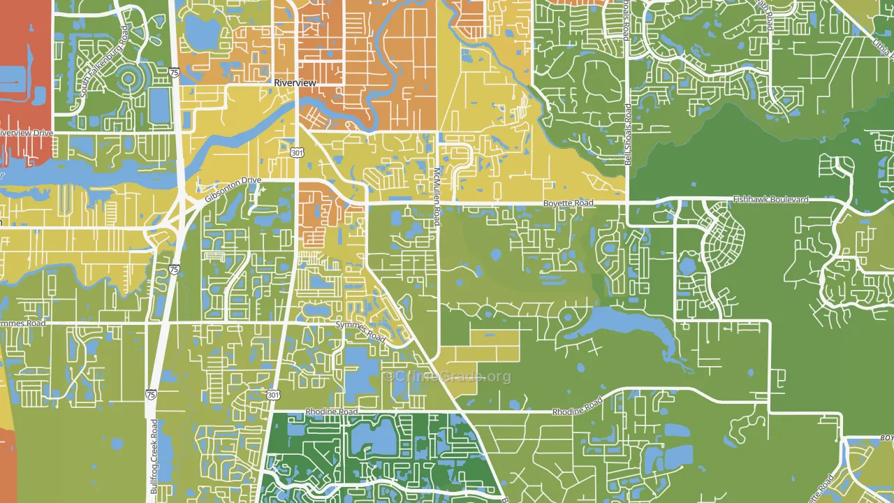 33569, FL Map of Vehicle Theft Rates
