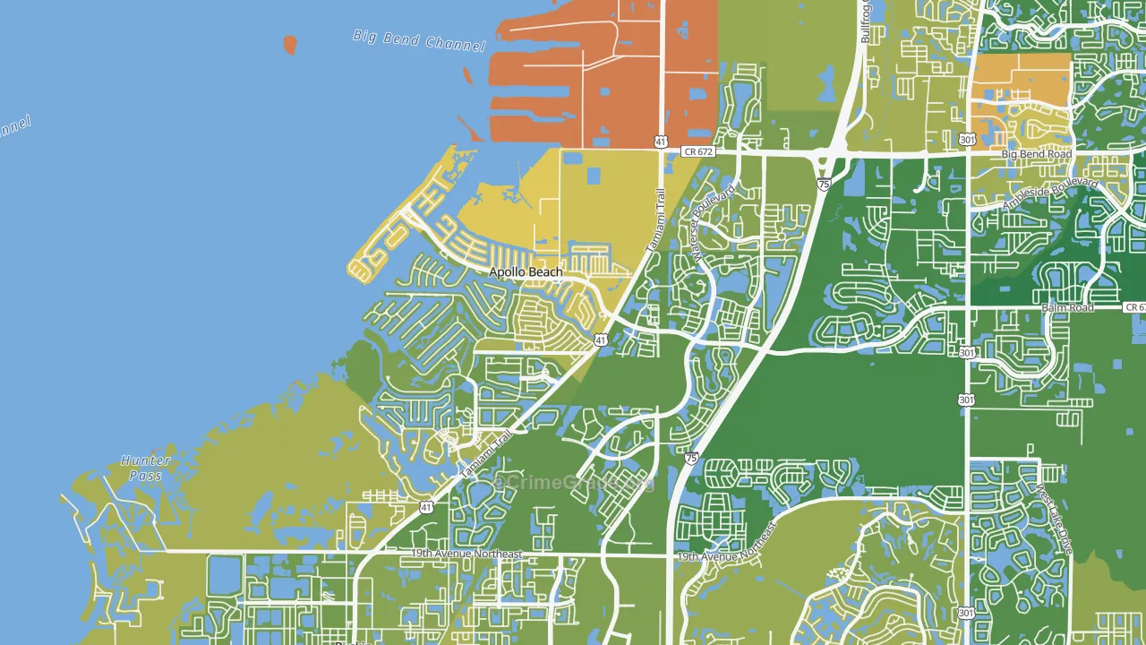 33572, FL Map of Vehicle Theft Rates