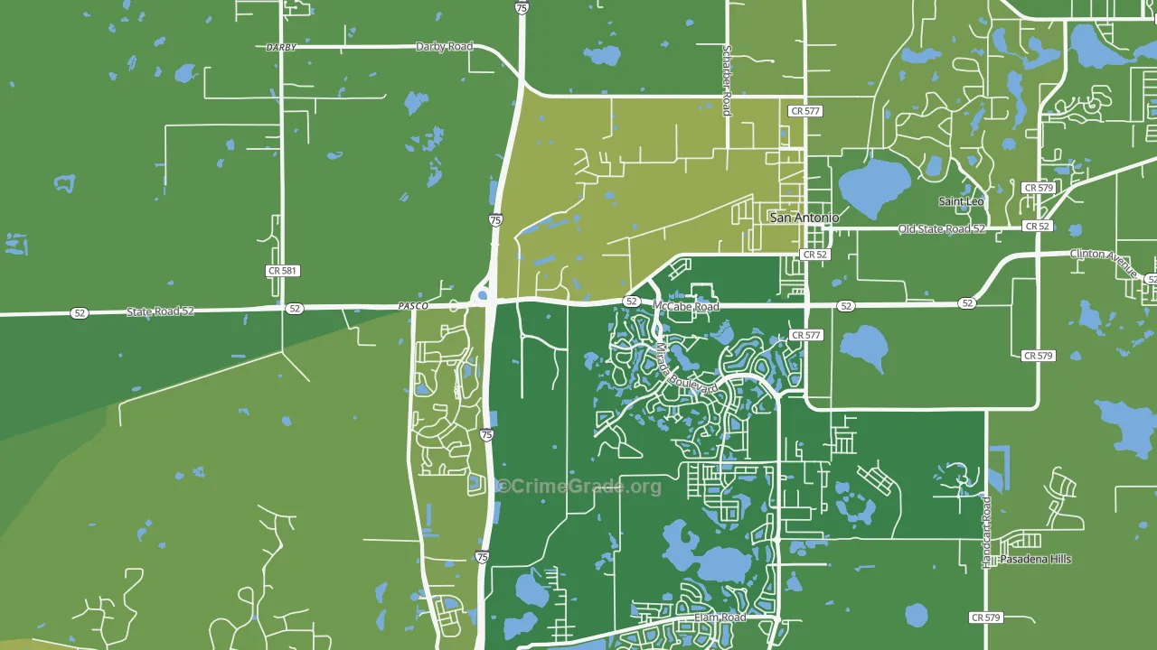 33576, FL Map of Vehicle Theft Rates