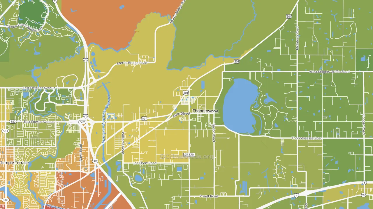 33592, FL Map of Vehicle Theft Rates