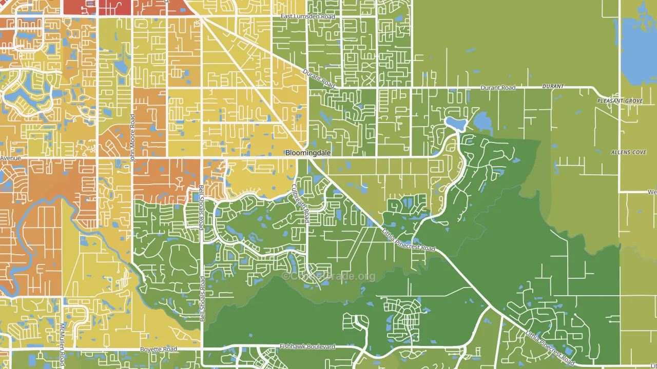 33596, FL Map of Vehicle Theft Rates