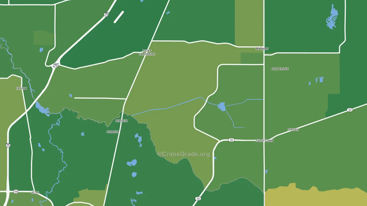 33597, FL Map of Vehicle Theft Rates