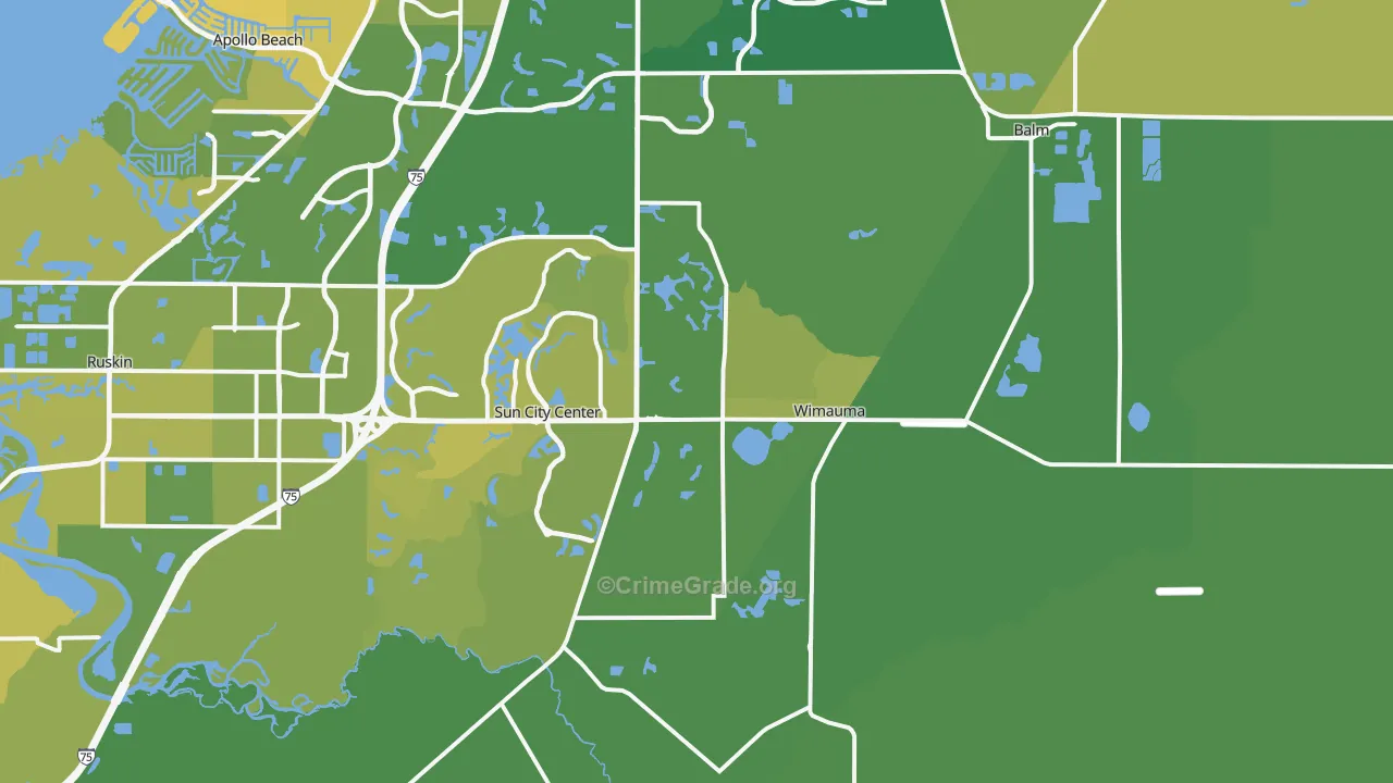 33598, FL Map of Vehicle Theft Rates