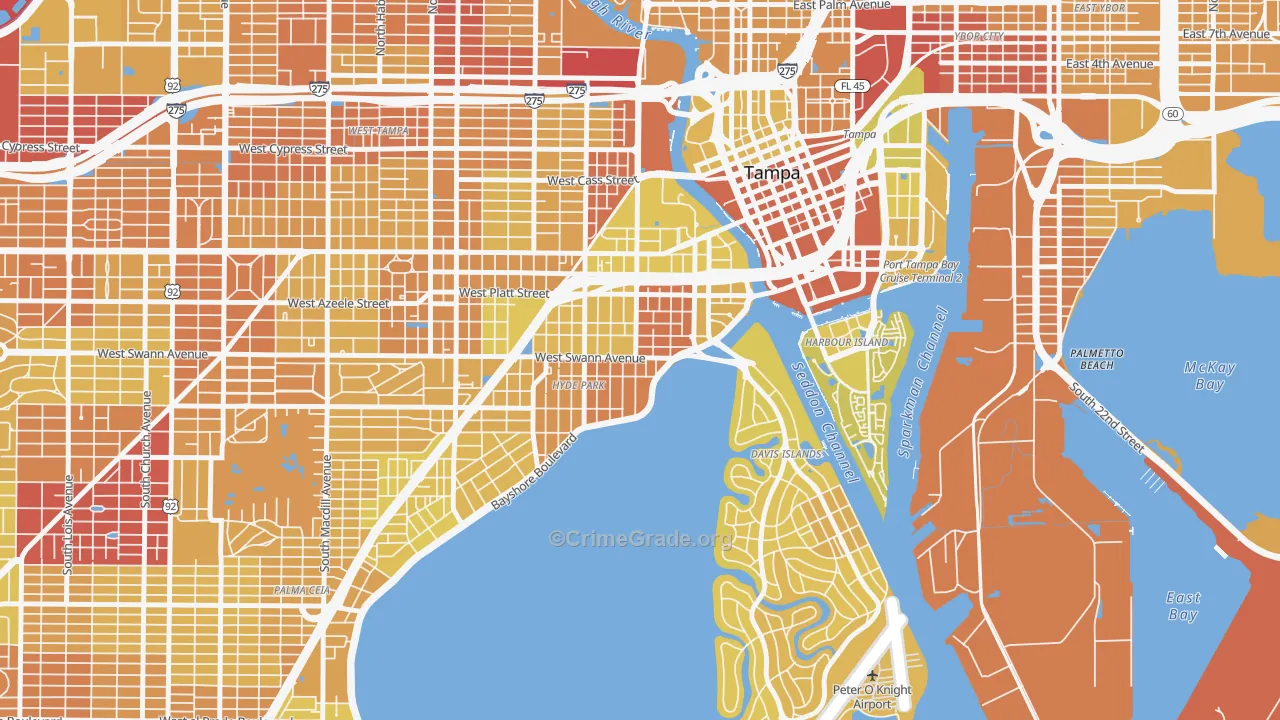 33606, FL Map of Vehicle Theft Rates