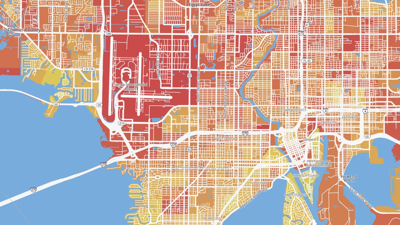 33607, FL Map of Vehicle Theft Rates