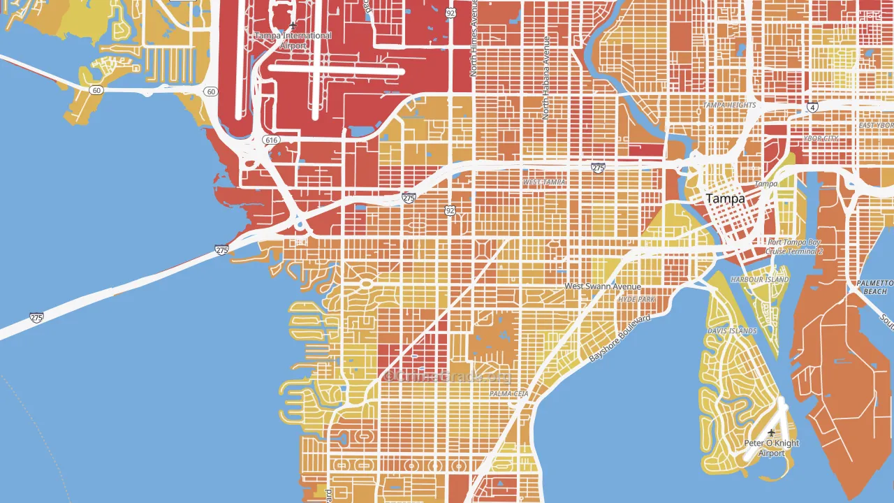 33609, FL Map of Vehicle Theft Rates