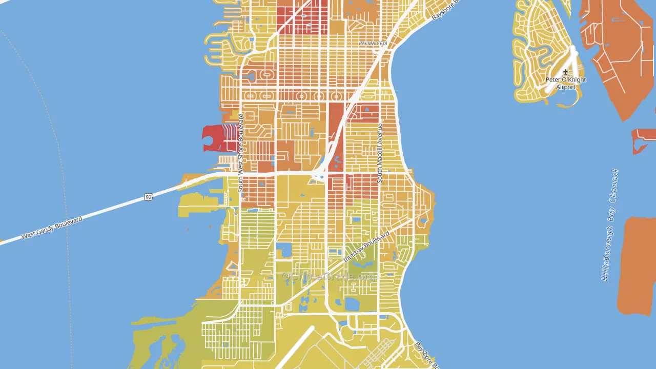 33611, FL Map of Vehicle Theft Rates