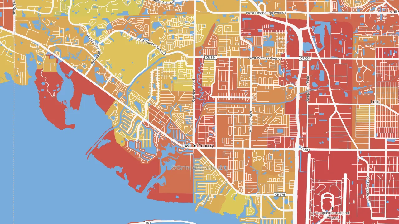33615, FL Map of Vehicle Theft Rates