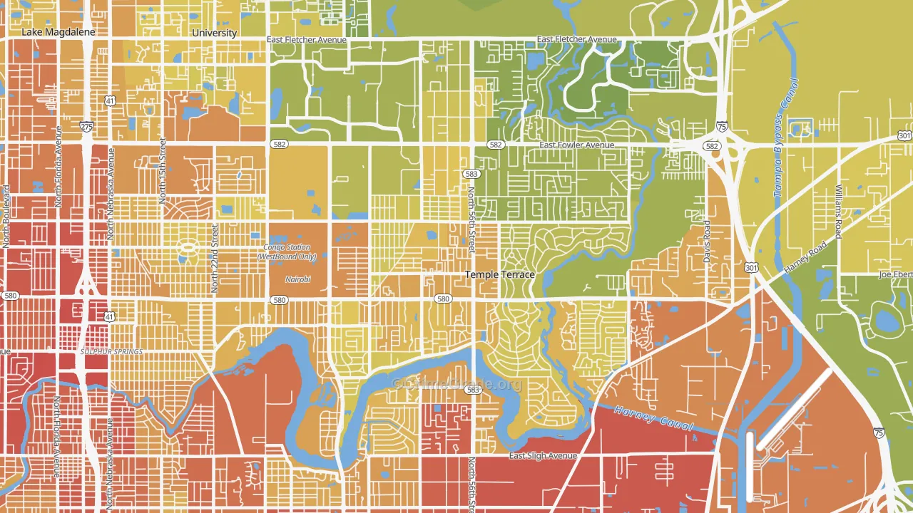33617, FL Map of Vehicle Theft Rates