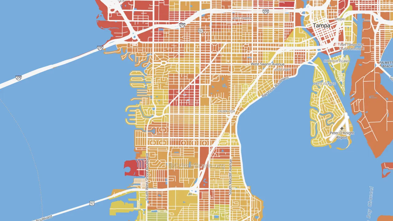 33629, FL Map of Vehicle Theft Rates