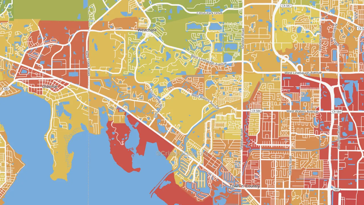 33635, FL Map of Vehicle Theft Rates