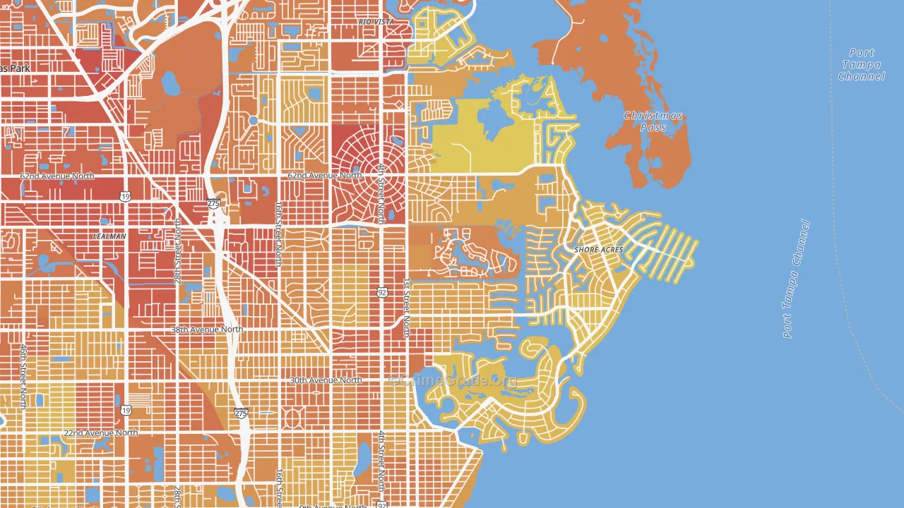 33703, FL Map of Vehicle Theft Rates