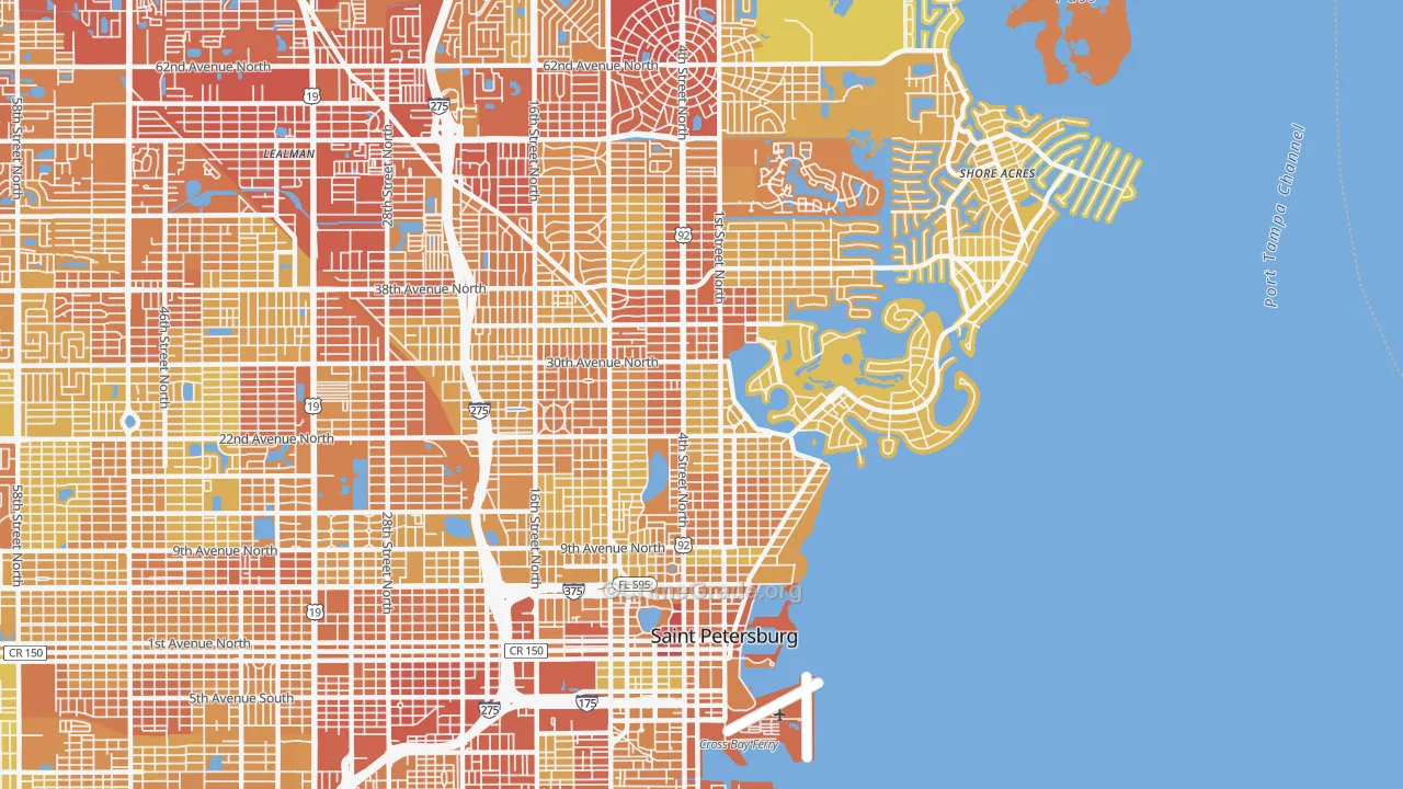 33704, FL Map of Vehicle Theft Rates