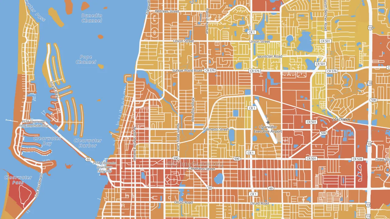 33755, FL Map of Vehicle Theft Rates