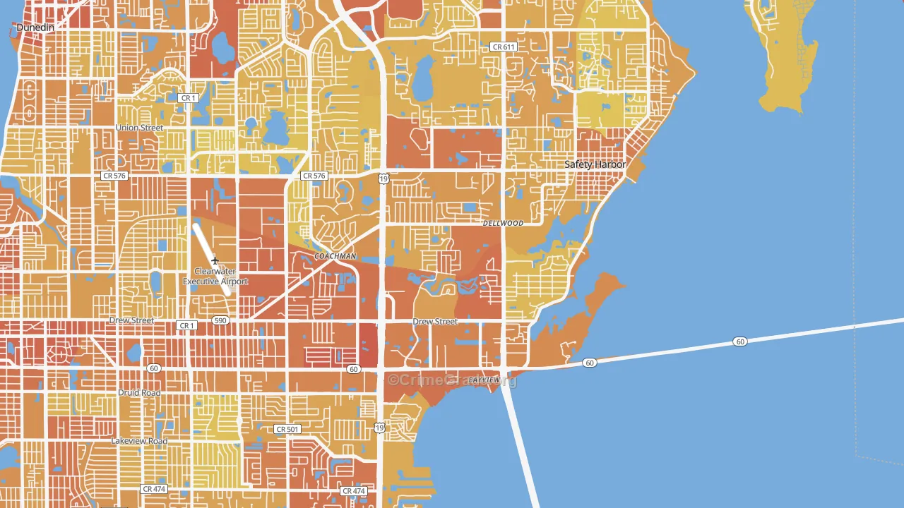 33759, FL Map of Vehicle Theft Rates