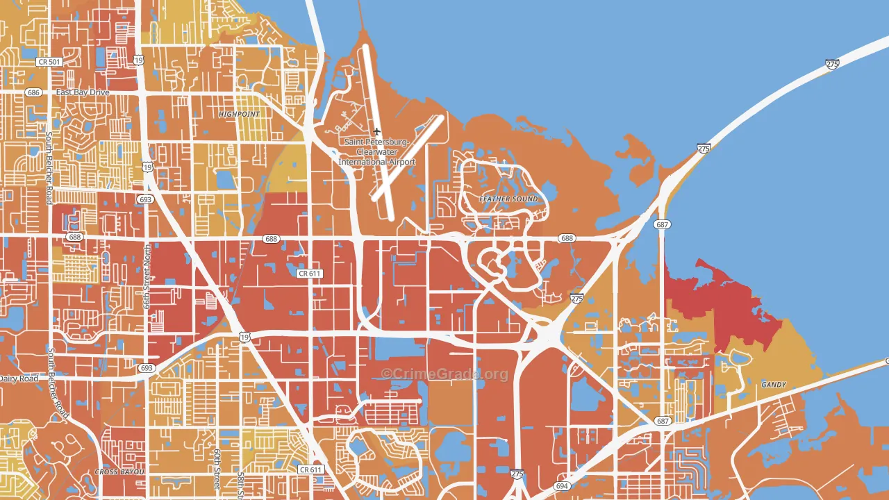 33762, FL Map of Vehicle Theft Rates