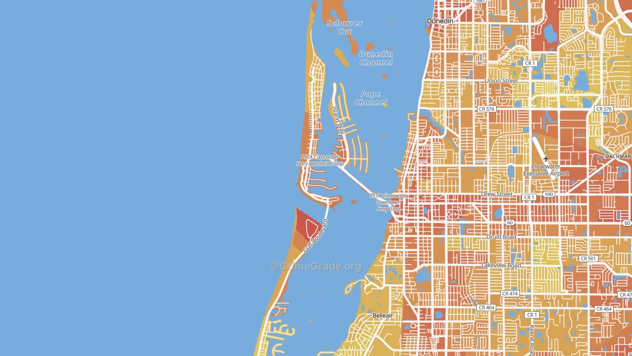 33767, FL Map of Vehicle Theft Rates