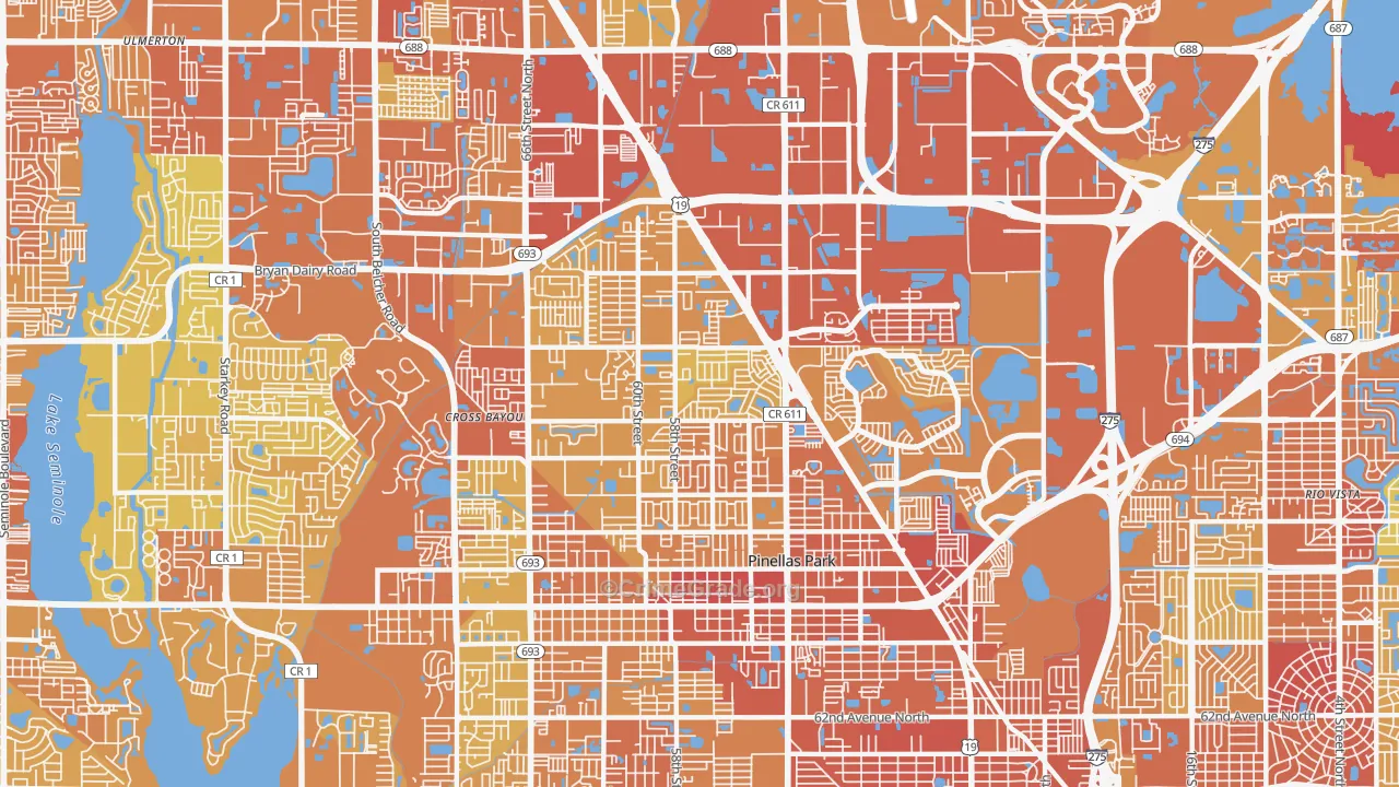 33782, FL Map of Vehicle Theft Rates