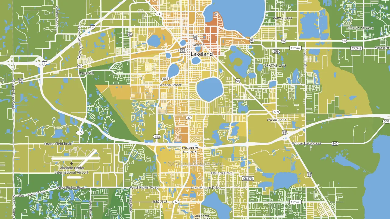 33803, FL Map of Vehicle Theft Rates