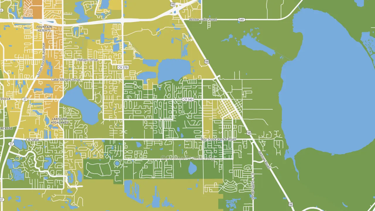 33812, FL Map of Vehicle Theft Rates