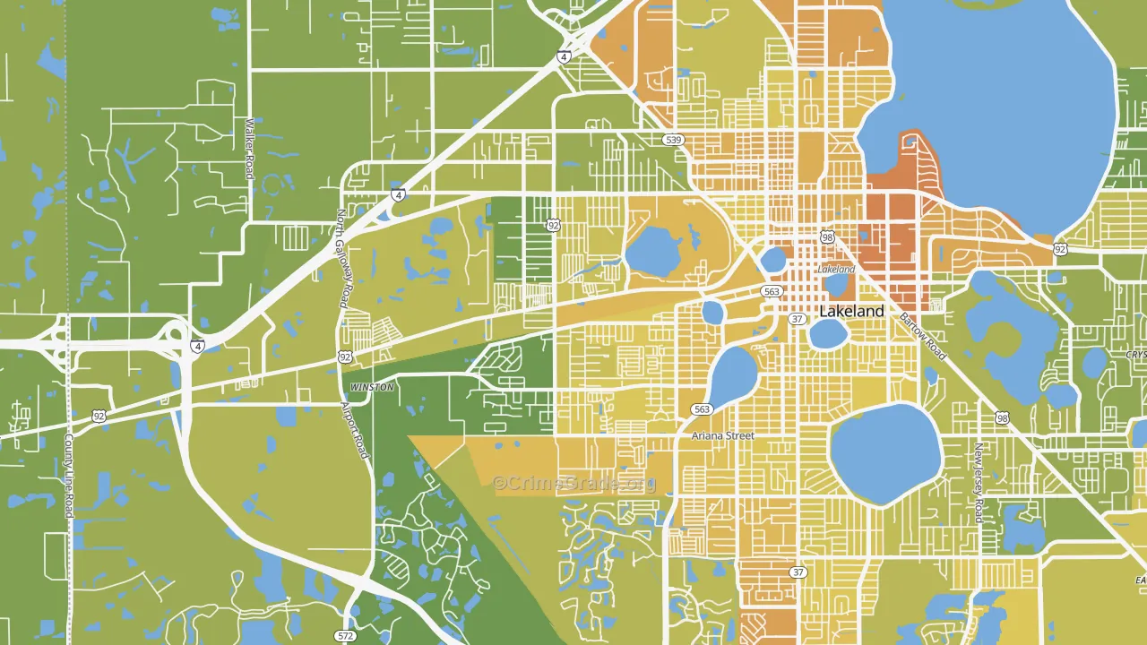 33815, FL Map of Vehicle Theft Rates