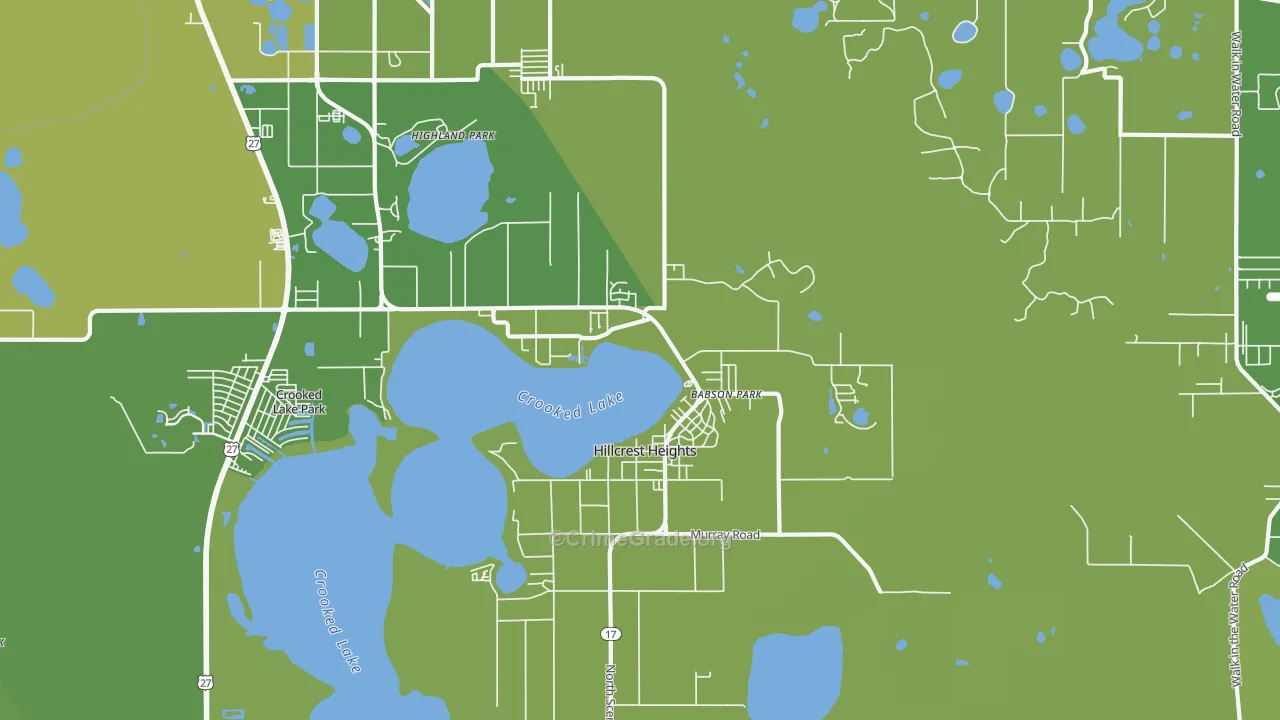 33827, FL Map of Vehicle Theft Rates