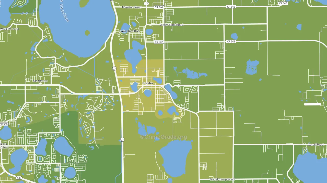 33838, FL Map of Vehicle Theft Rates