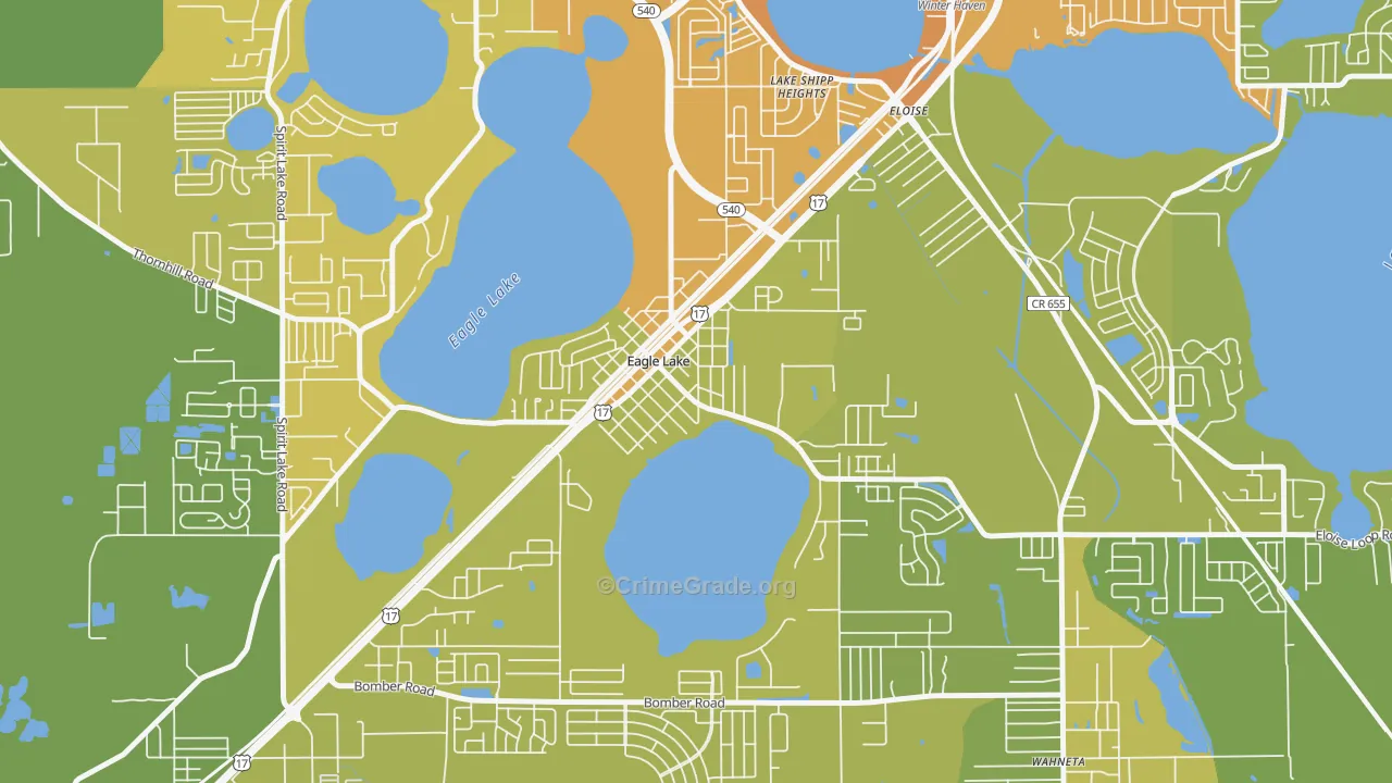 33839, FL Map of Vehicle Theft Rates