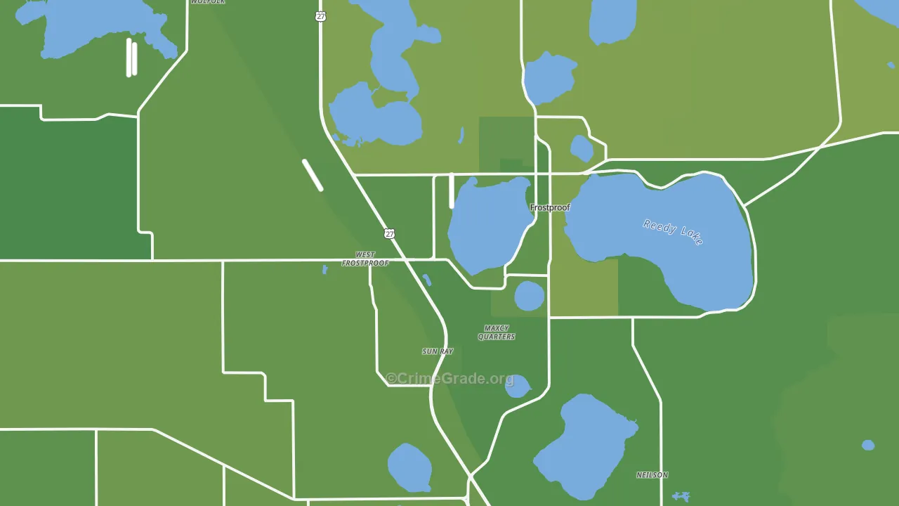 33843, FL Map of Vehicle Theft Rates