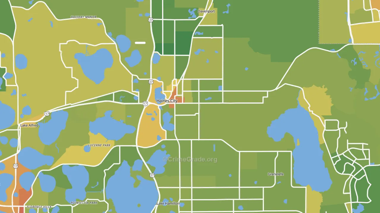 33844, FL Map of Vehicle Theft Rates