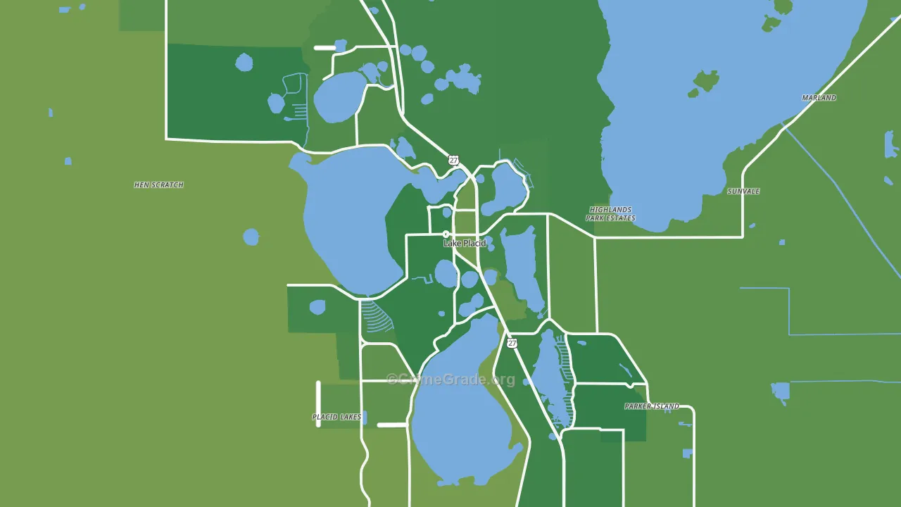 33852, FL Map of Vehicle Theft Rates