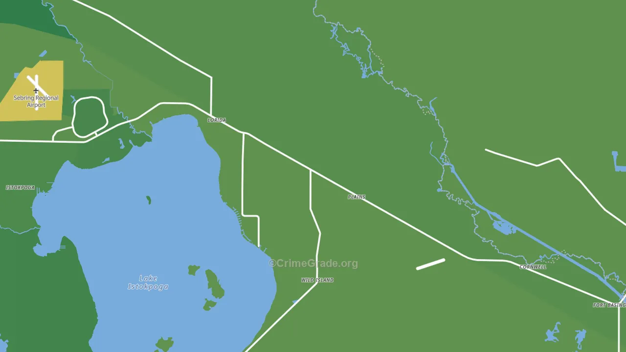33857, FL Map of Vehicle Theft Rates