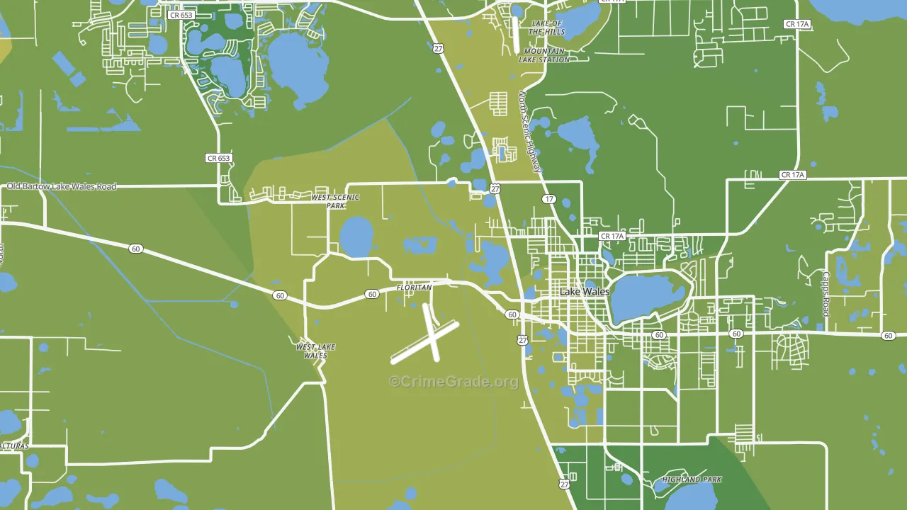 33859, FL Map of Vehicle Theft Rates