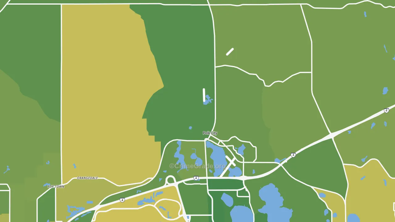 33868, FL Map of Vehicle Theft Rates