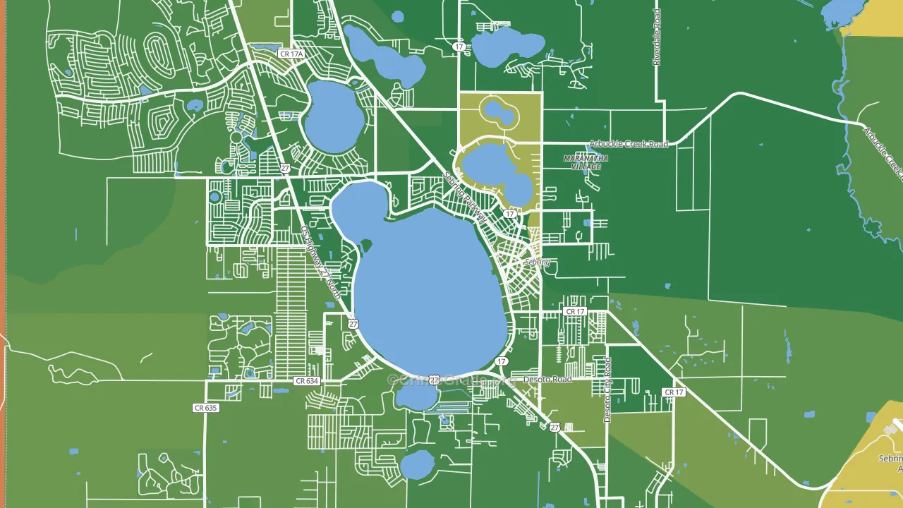 33870, FL Map of Vehicle Theft Rates