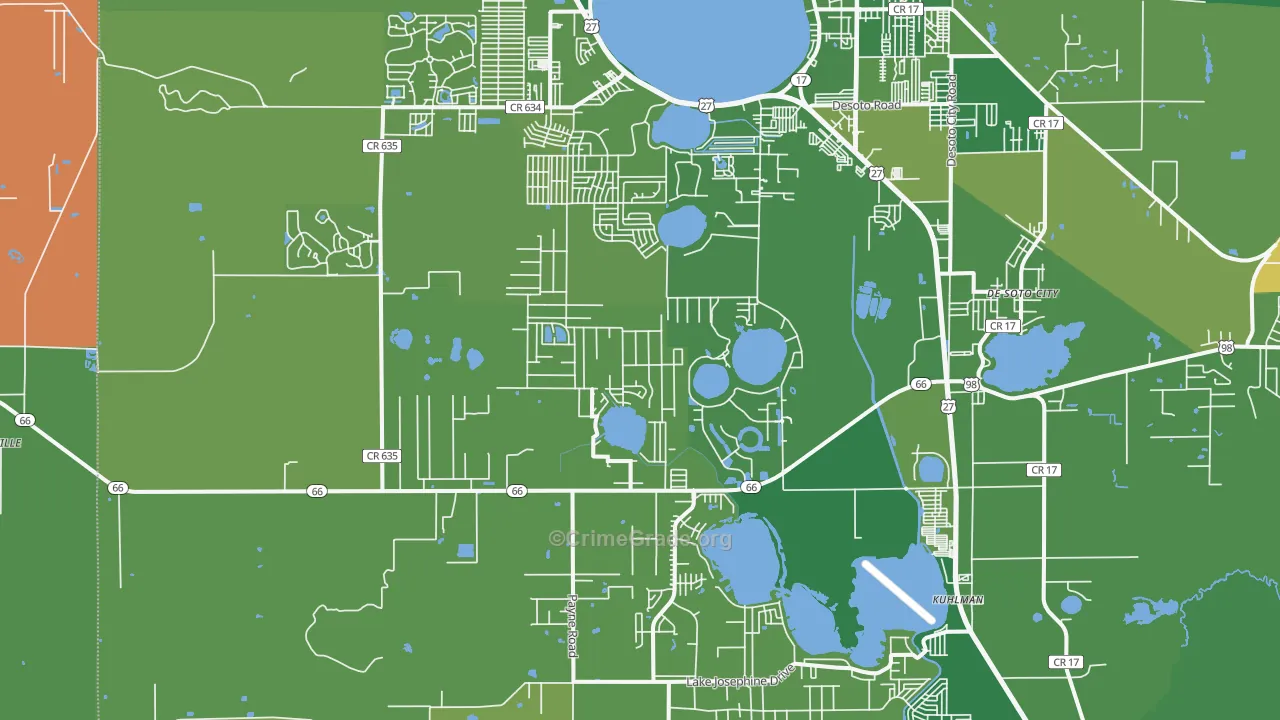 33875, FL Map of Vehicle Theft Rates