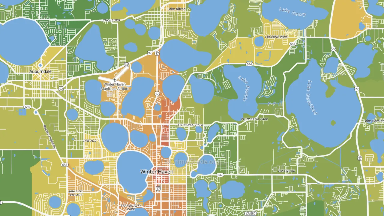 33881, FL Map of Vehicle Theft Rates