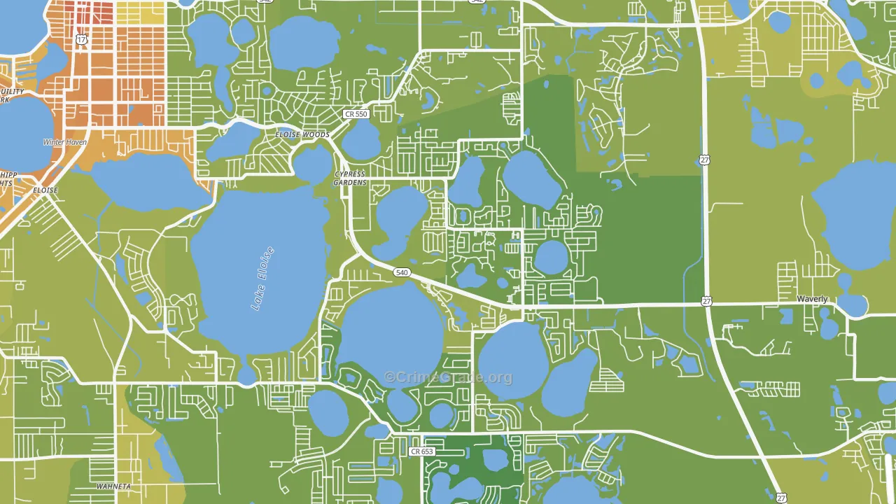 33884, FL Map of Vehicle Theft Rates