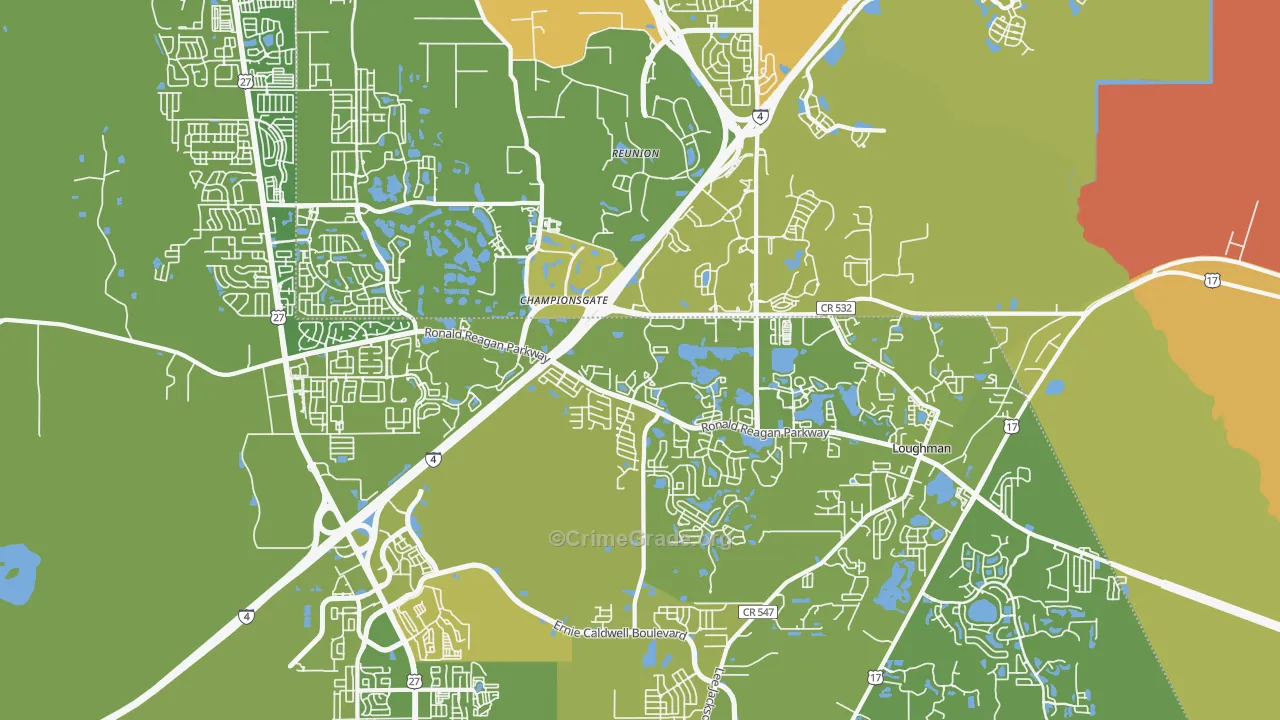 33896, FL Map of Vehicle Theft Rates