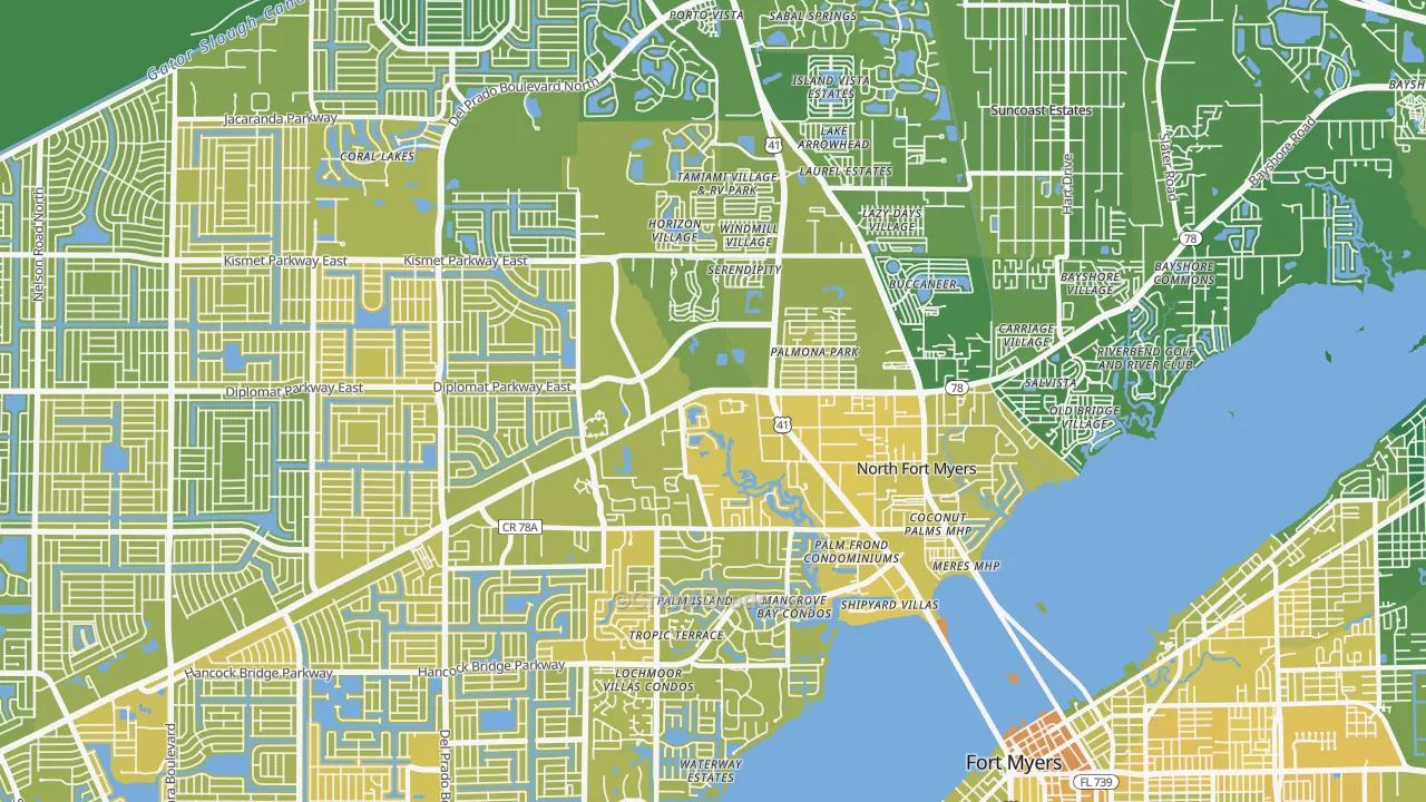 33903, FL Map of Vehicle Theft Rates