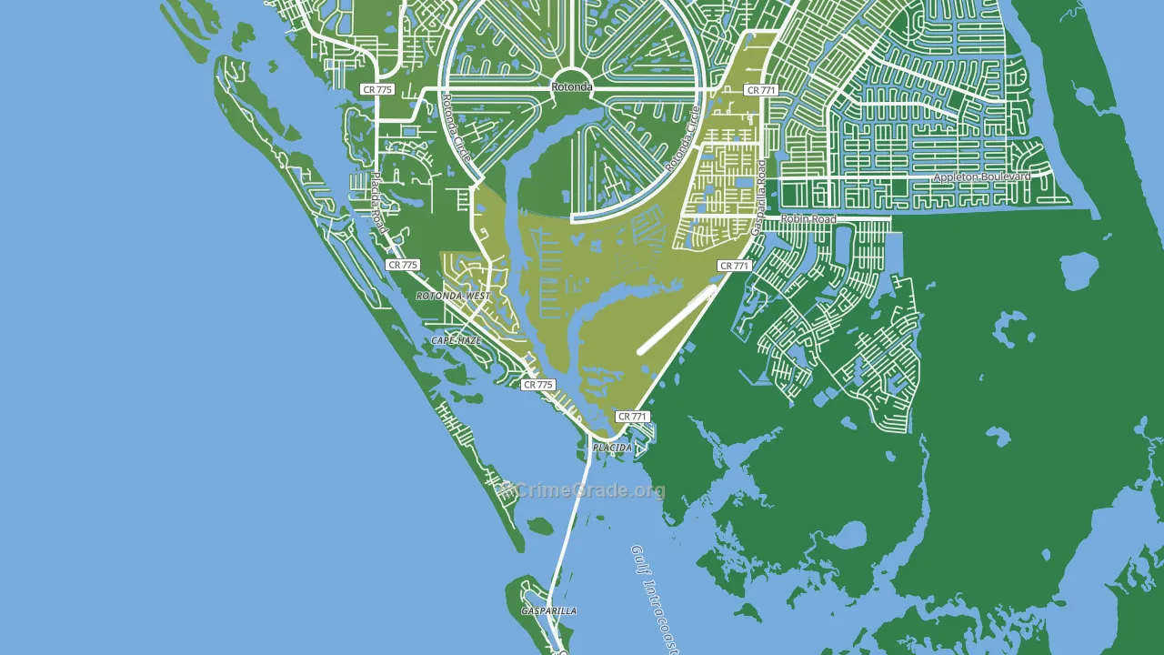 33946, FL Map of Vehicle Theft Rates